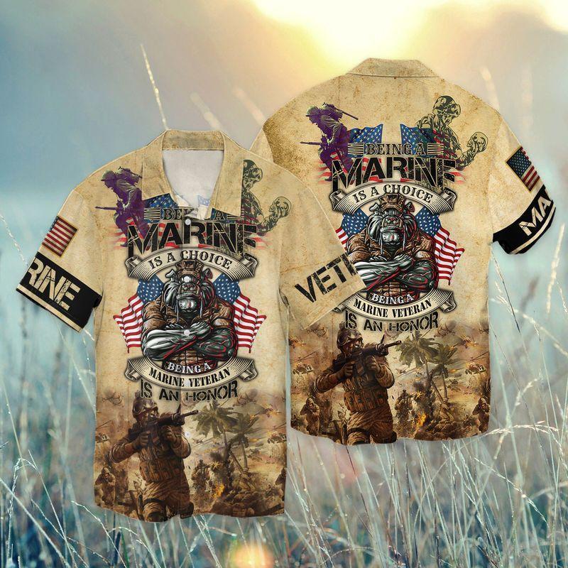 Marine Veteran Hawaii Shirt Ha70802