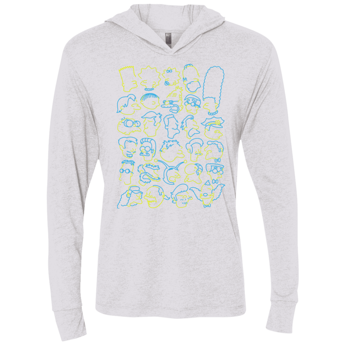 Simpsons Triblend Long Sleeve Hoodie Tee
