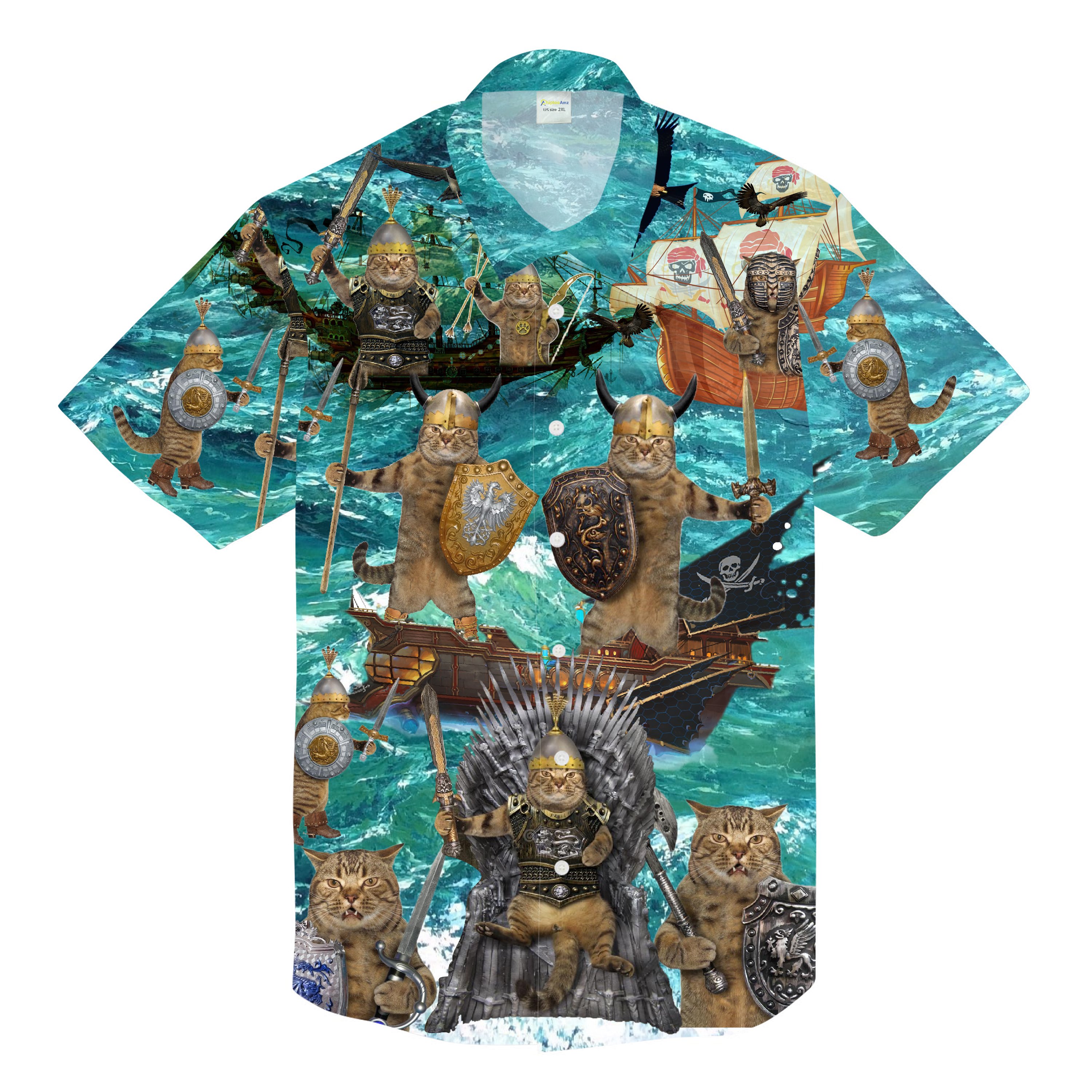 Viking Cat Unisex Hawaiian Shirt Chipteeamz – TNN529