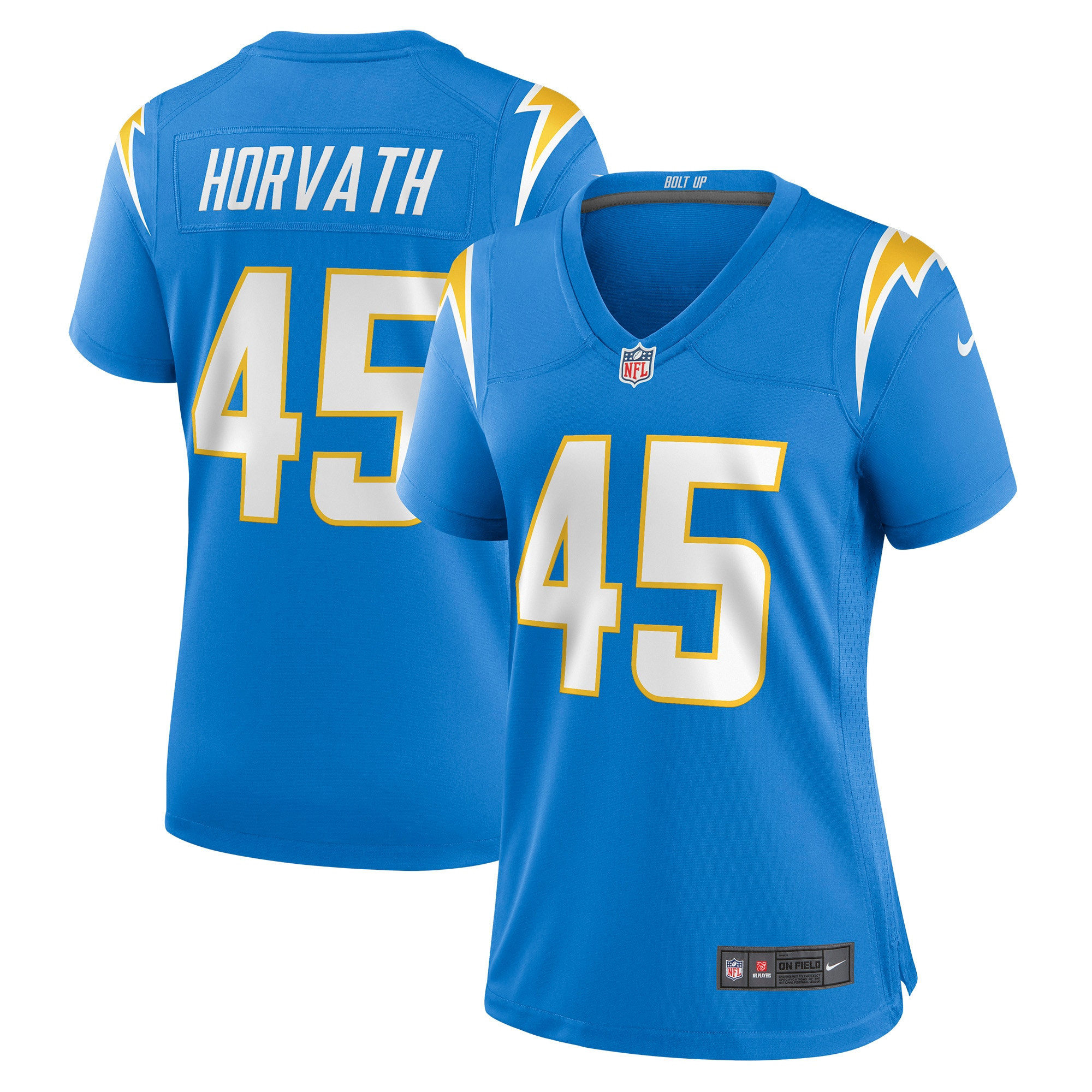 Zander Horvath Los Angeles Chargers Womens Game Jersey – Powder Blue NFL