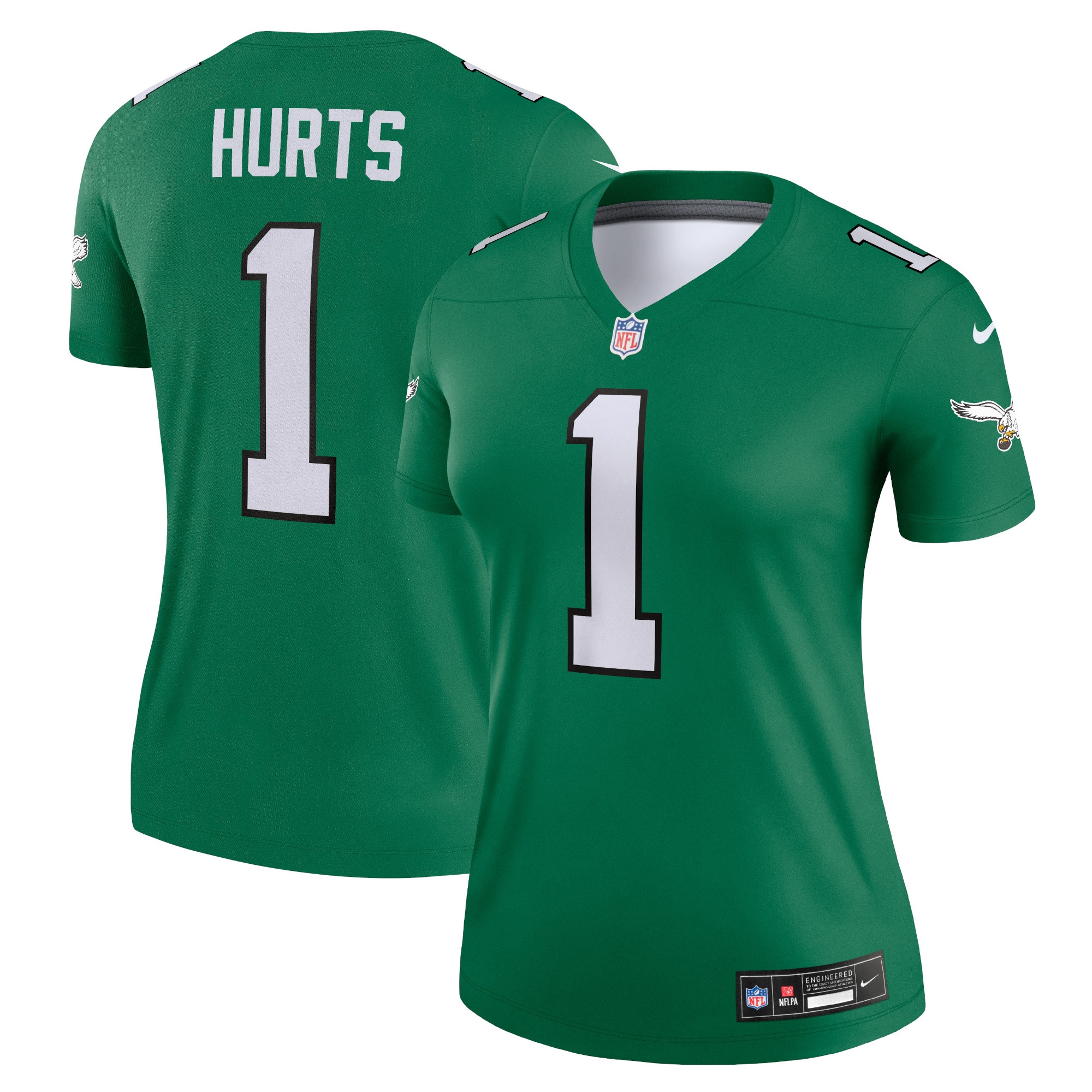 Jalen Hurts Philadelphia Eagles Women's Alternate Legend Player Jersey – Kelly Green