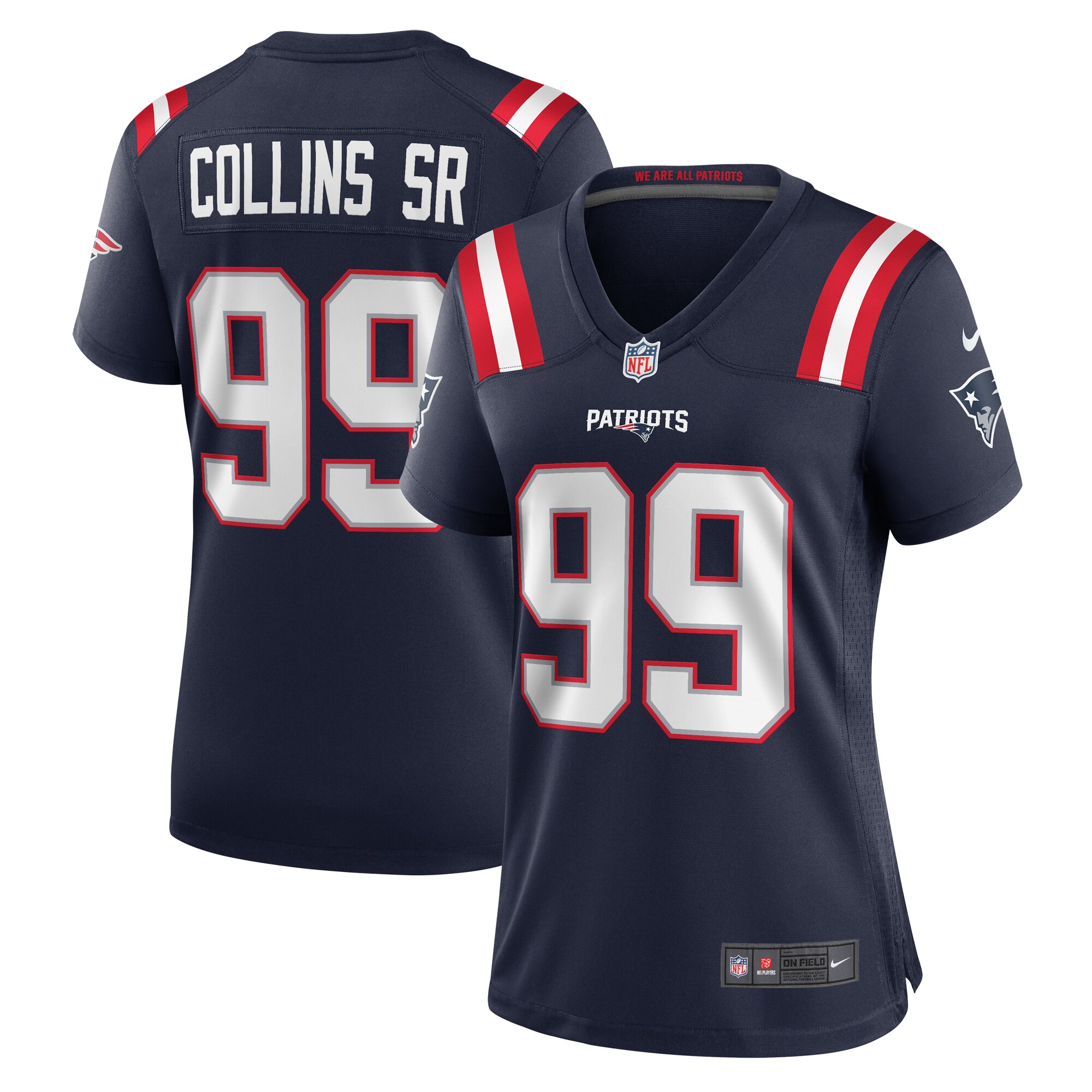 Jamie Collins Sr. New England Patriots Women's Home Game Player Jersey – Navy