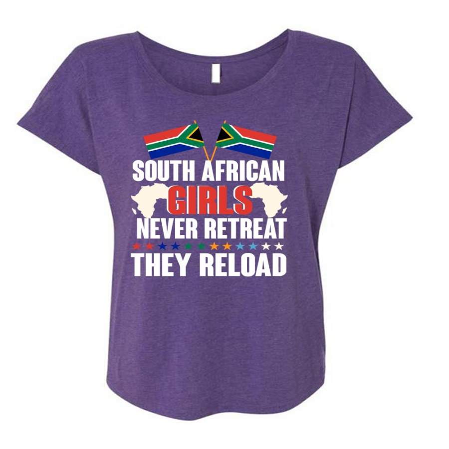 South African Girls Never Retreat T Shirt, My Life T Shirt, Cool Shirt (Ladies’ Triblend Dolman Sleeve)