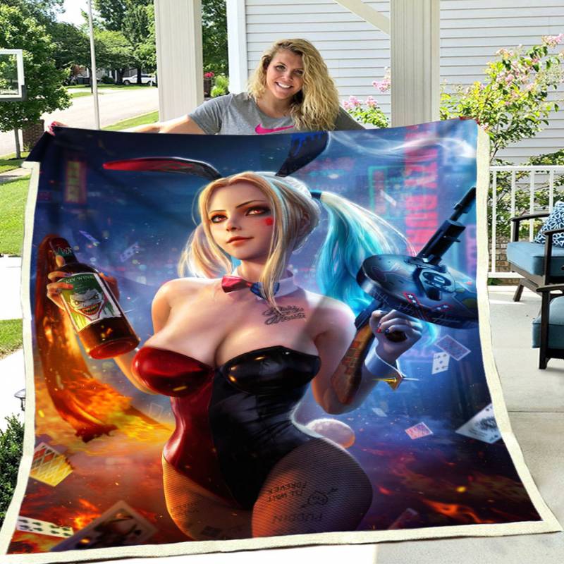 Bunny Quinn Fleece Blanket