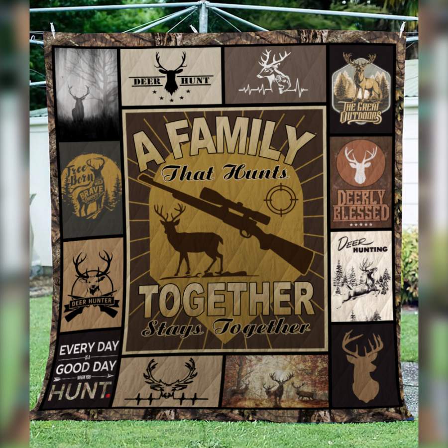 Wozoro Quilt Blanket Hunting A Family That Hunts Together Twin Queen King Size