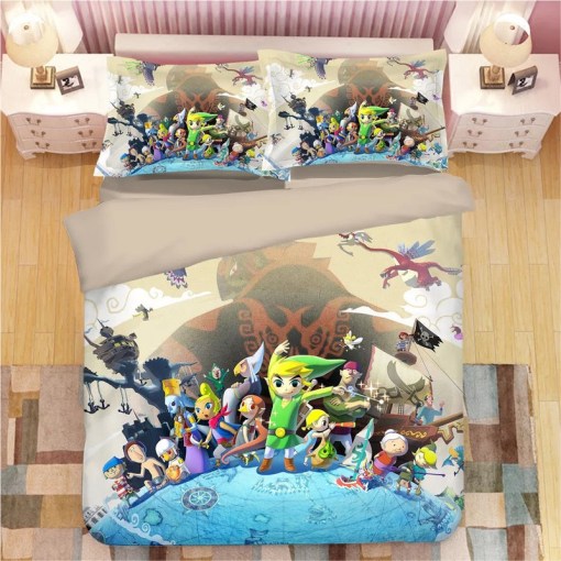 The Legend Of Zelda Link 16 Duvet Cover Pillowcase Home Decor 3D Bedding Set 322