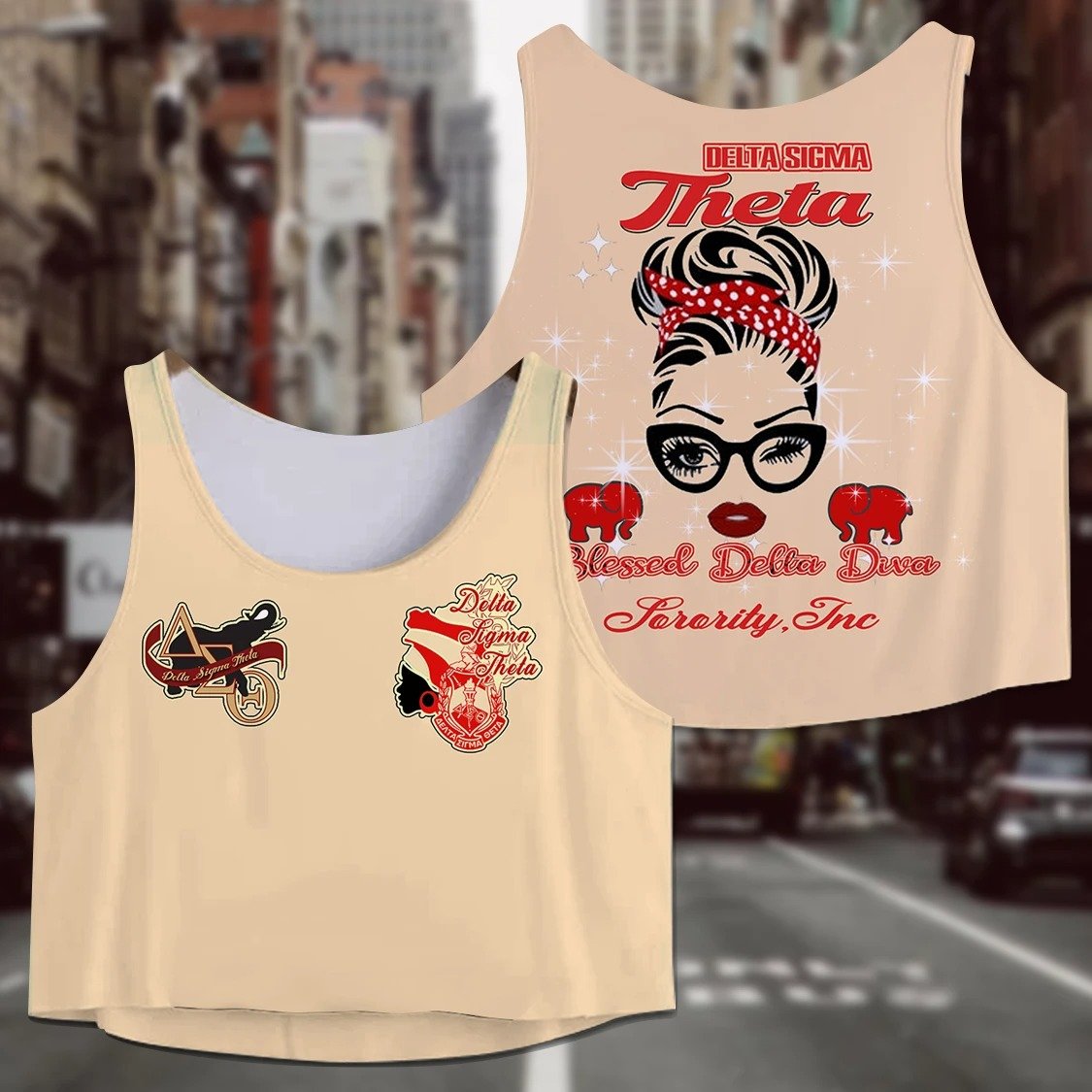 Wonder Print Tank Top – Blessed Delta Sigma Theta Diva Croptop Tank Top