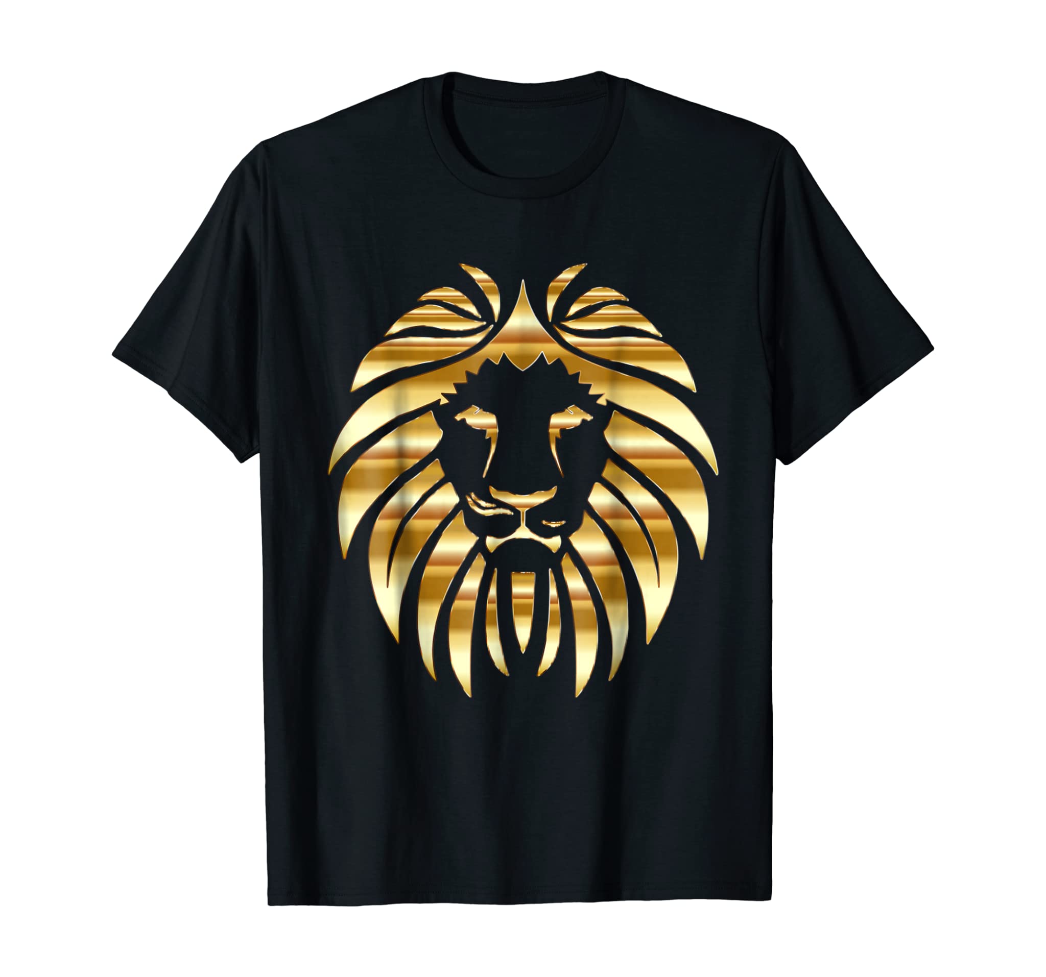 Metallic Gold King Lion Jungle T-Shirt