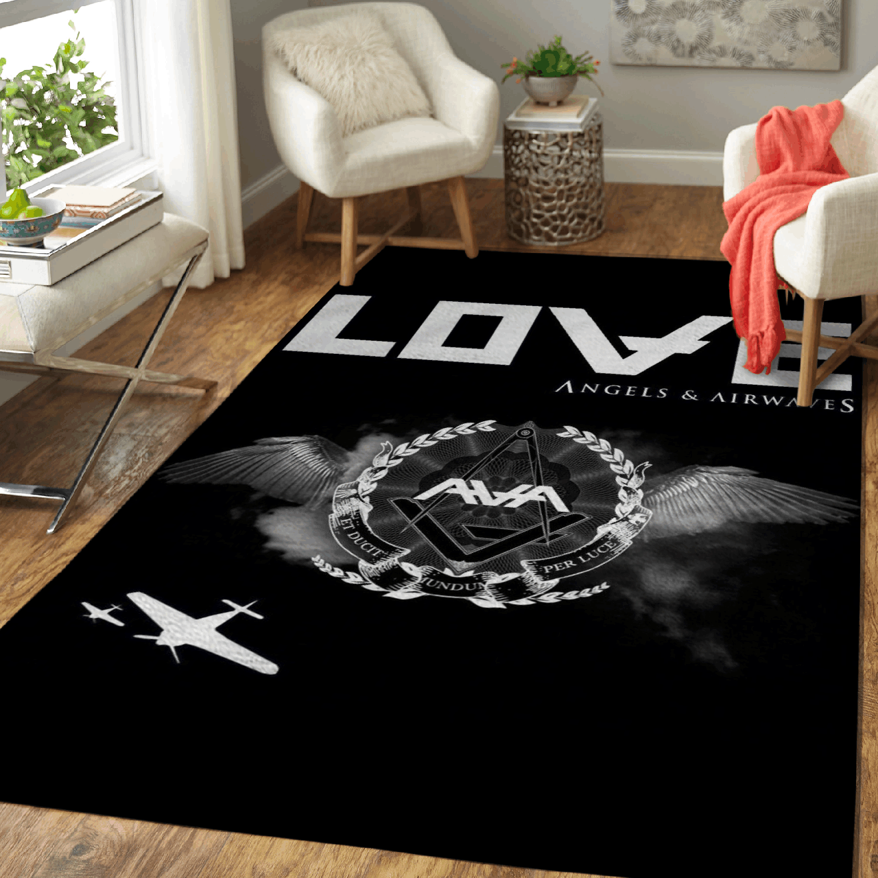 AVA Angel Airwaves Artwork – Music Art For Fans Area Rug Carpet