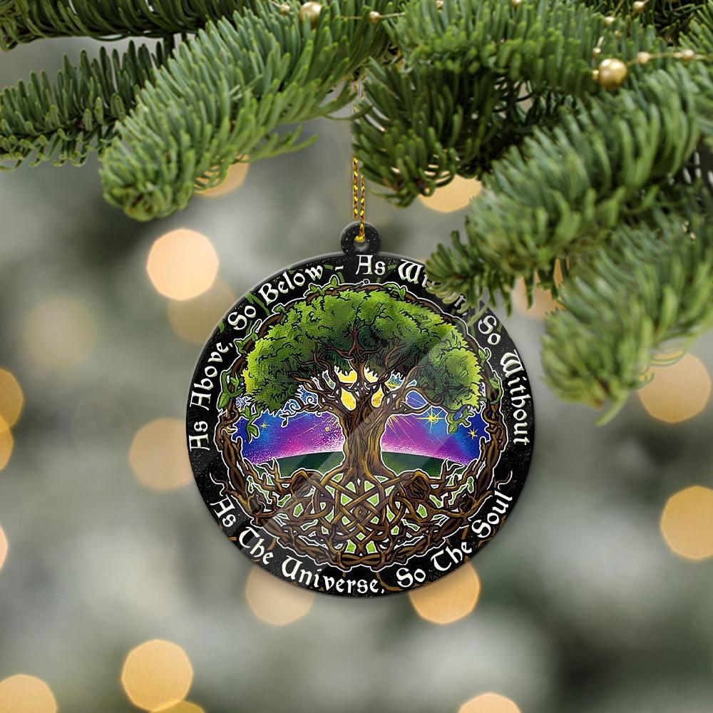 As Above So Below Tree Of Life Acrylic Yule Ornament