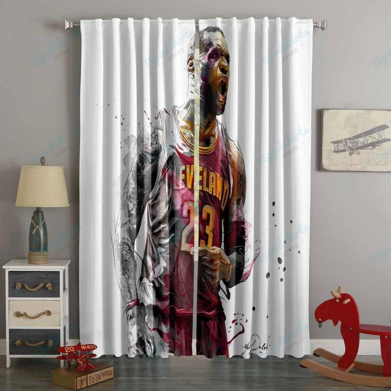 3D Printed Lebron James Style Custom Living Room Curtains