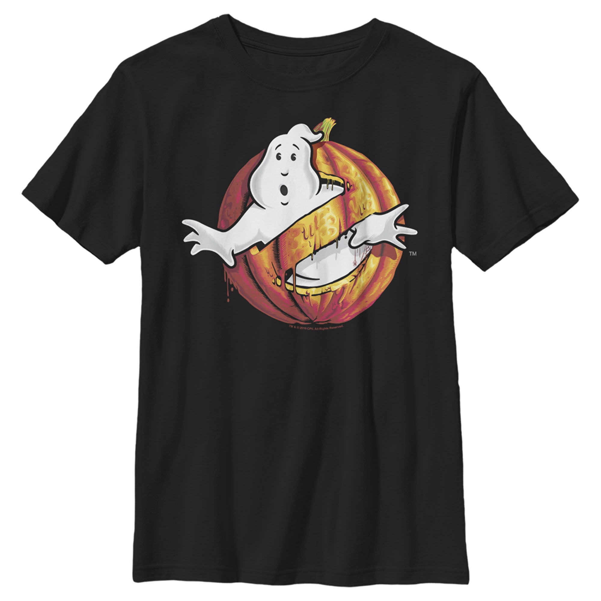 Ghostbusters Boy’S Halloween Pumpkin Logo  T-Shirt