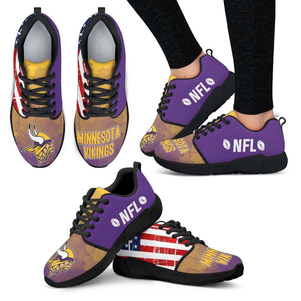 Awesome Fashion Minnesota Vikings Shoes Athletic Sneakers