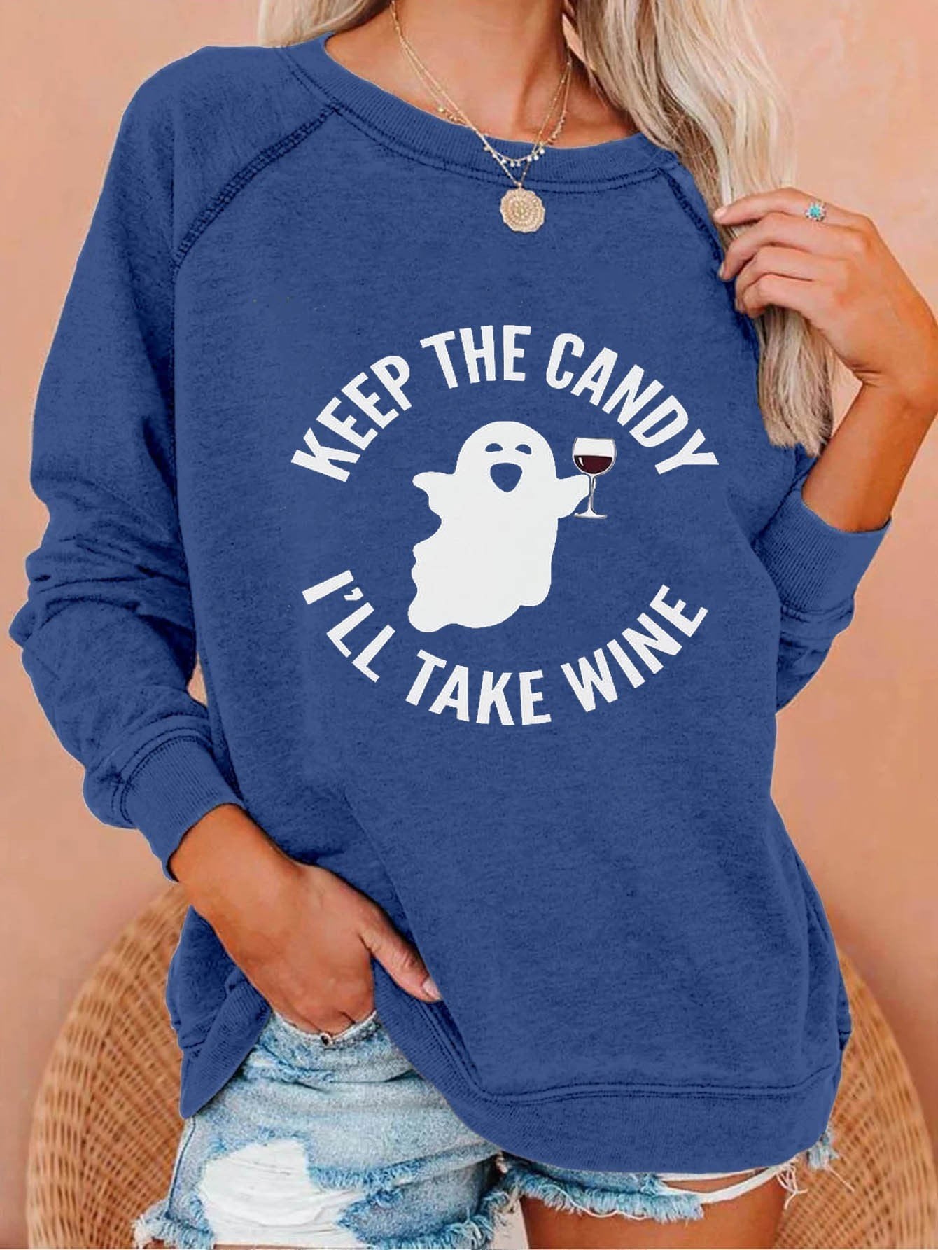 Women’S Keep The Candy I’Ll Take Wine Sweatshirt