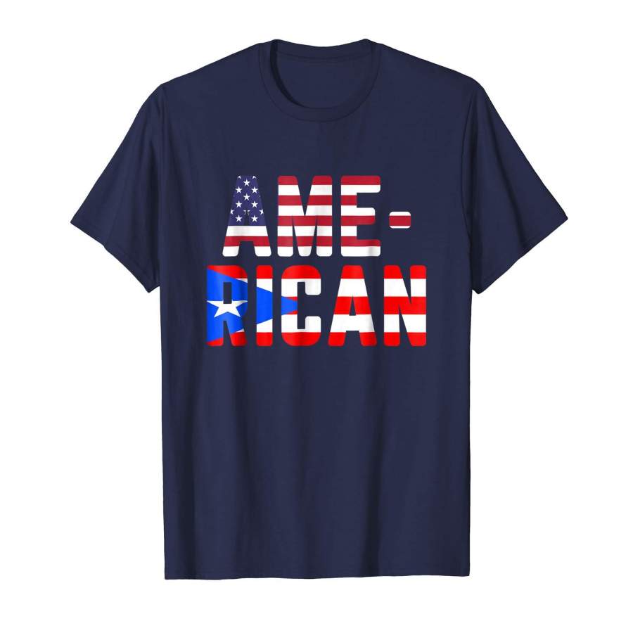 American Puerto Rican T-Shirt USA Puerto Rico Boricua Tee