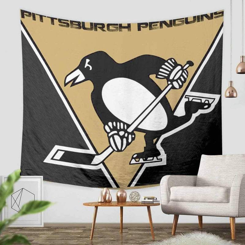 3D Custom Pittsburgh Penguins Tapestry Throw Wall Hanging Bedspread