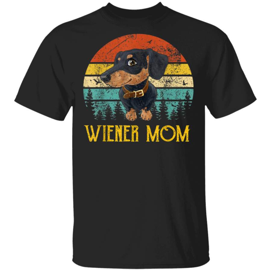 Vintage Retro Dachshund Mom Shirt Dog Mama Lover Gift TShirt