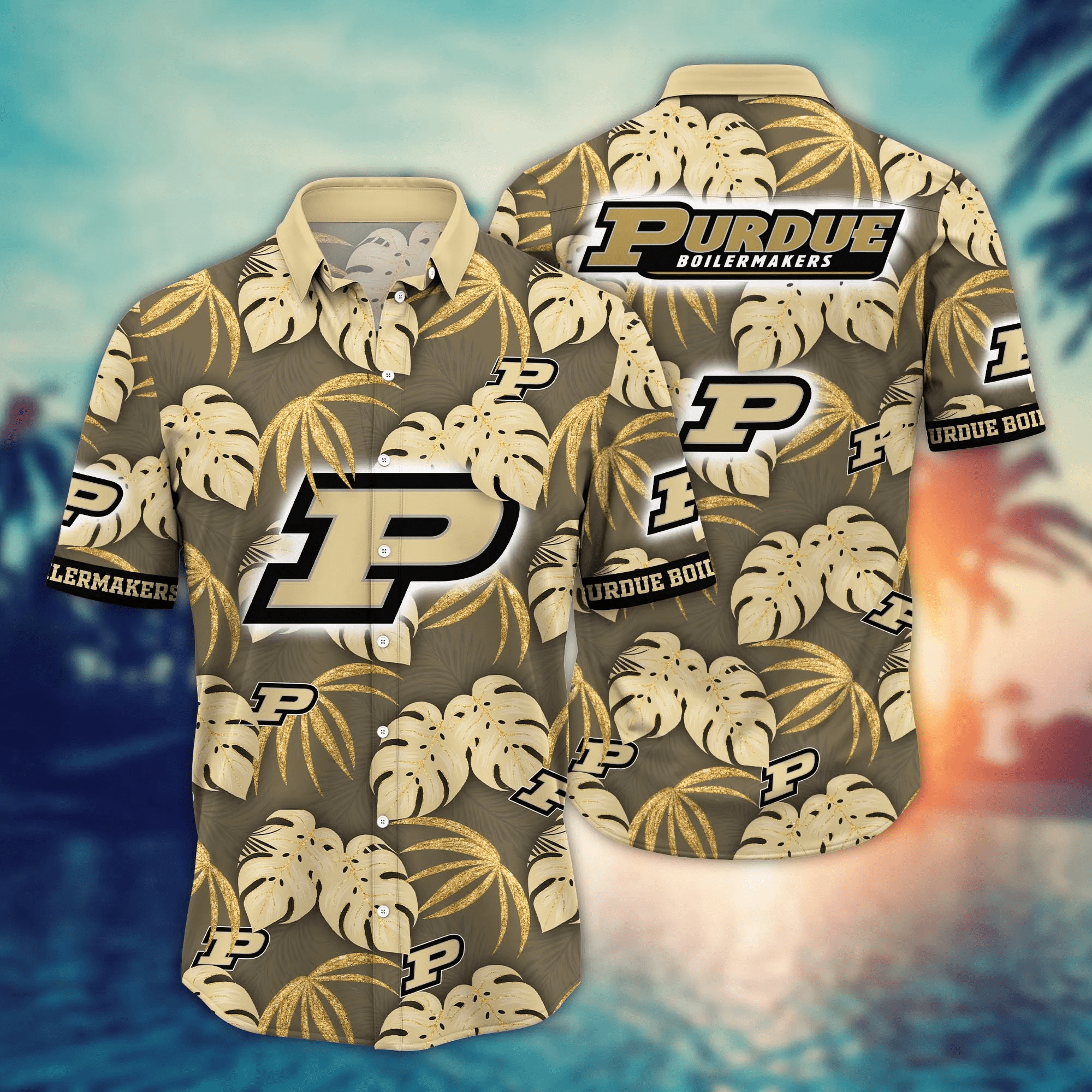 Purdue Boilermakers NCAA Hawaiian Shirt Seashore Aloha Shirt