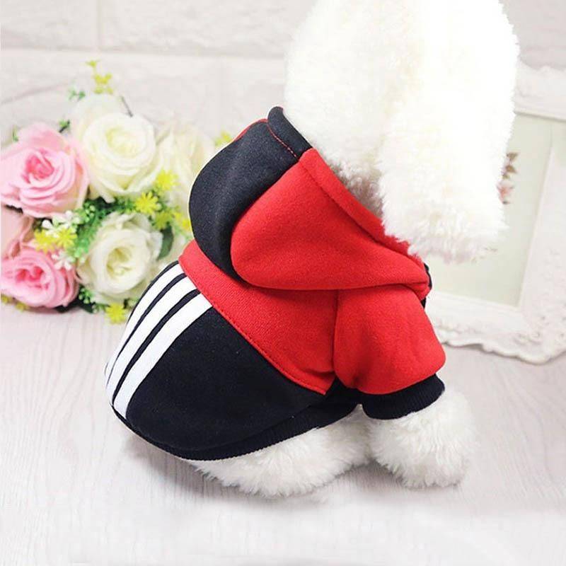 Pet Dog Hoodies Soft Plush Outdoor Sports Clothes for Small Dogs Pug French Bulldog Sweatshirt Autumn & Winter Puppy Clothes