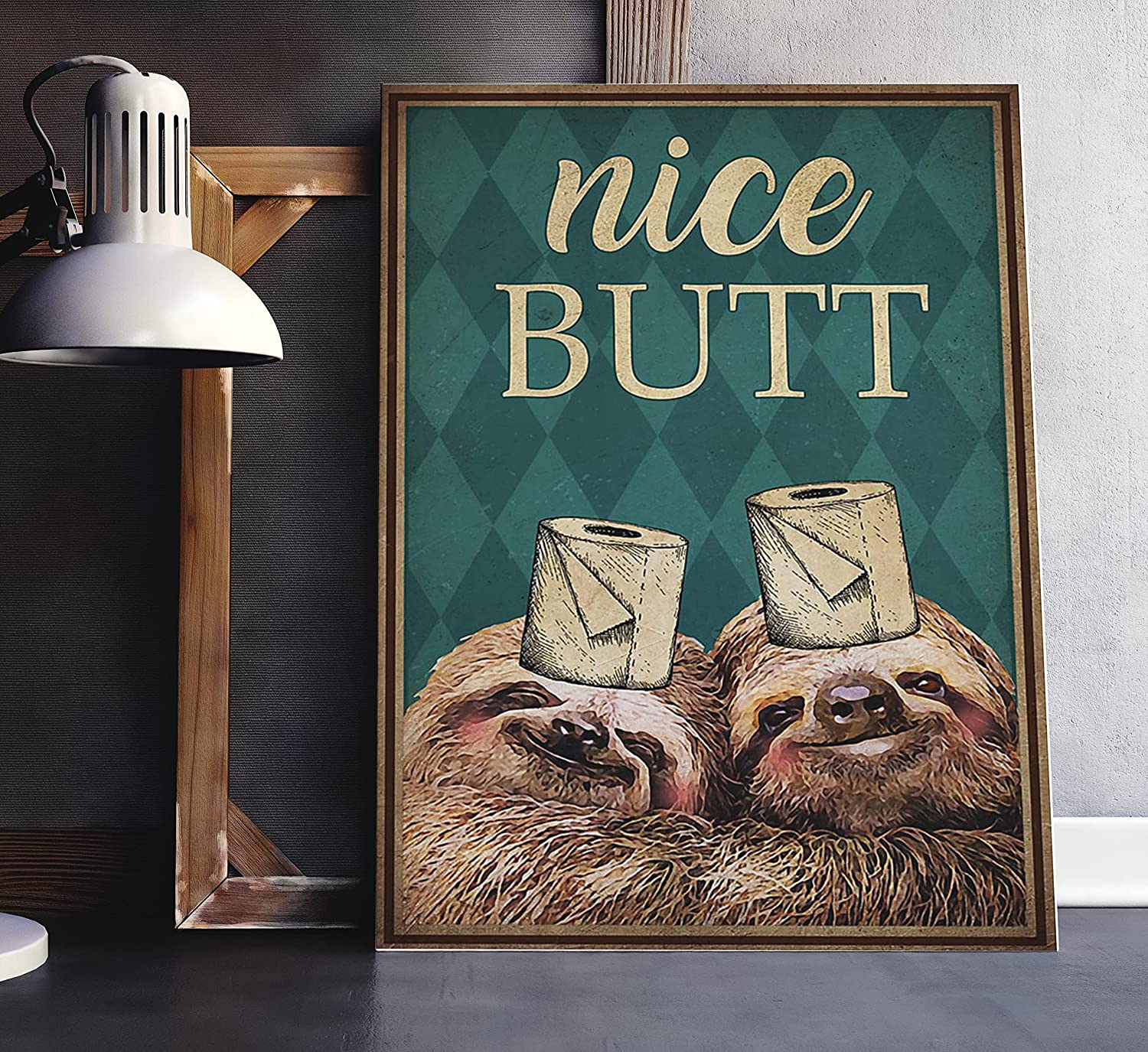 Animal Canvas Sloth Poster Sloth Canvas Sloth Funny Nice Butt Home Decoration Poster Wall Poster Home And Room Decoration Gifts For Friends And Relatives Souvenirs