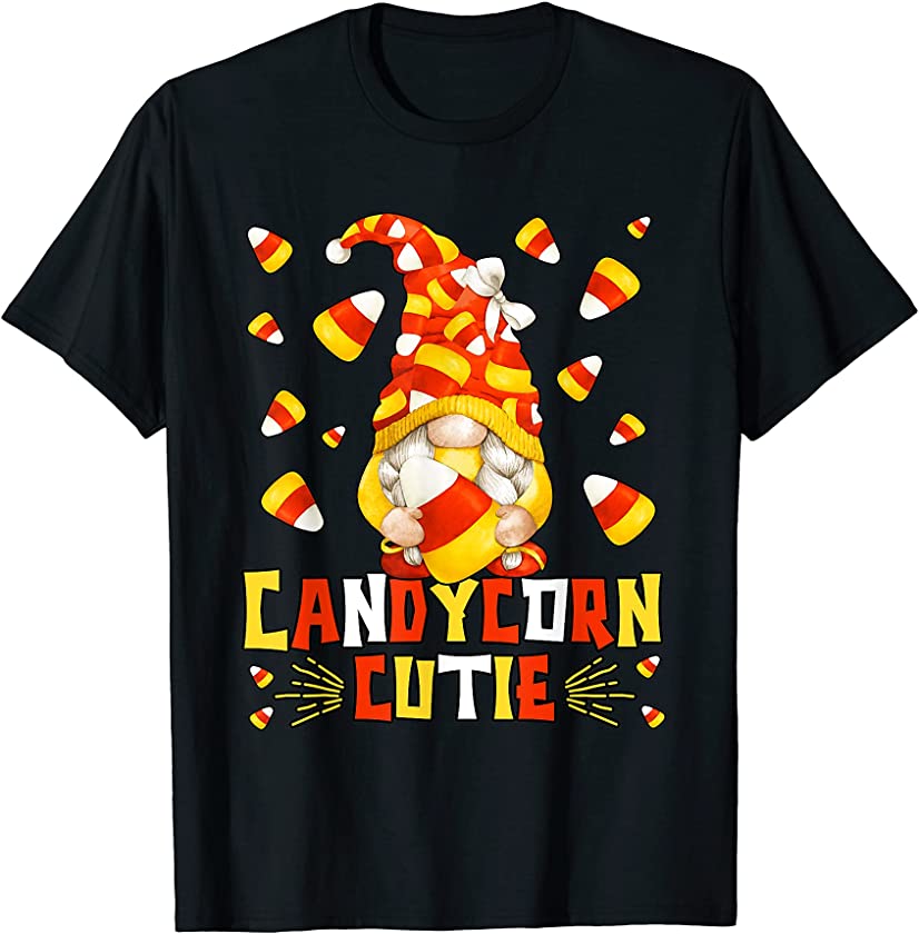 Cute Candy Corn Cutie For Kids & Halloween Candycorn Gnome T-Shirt