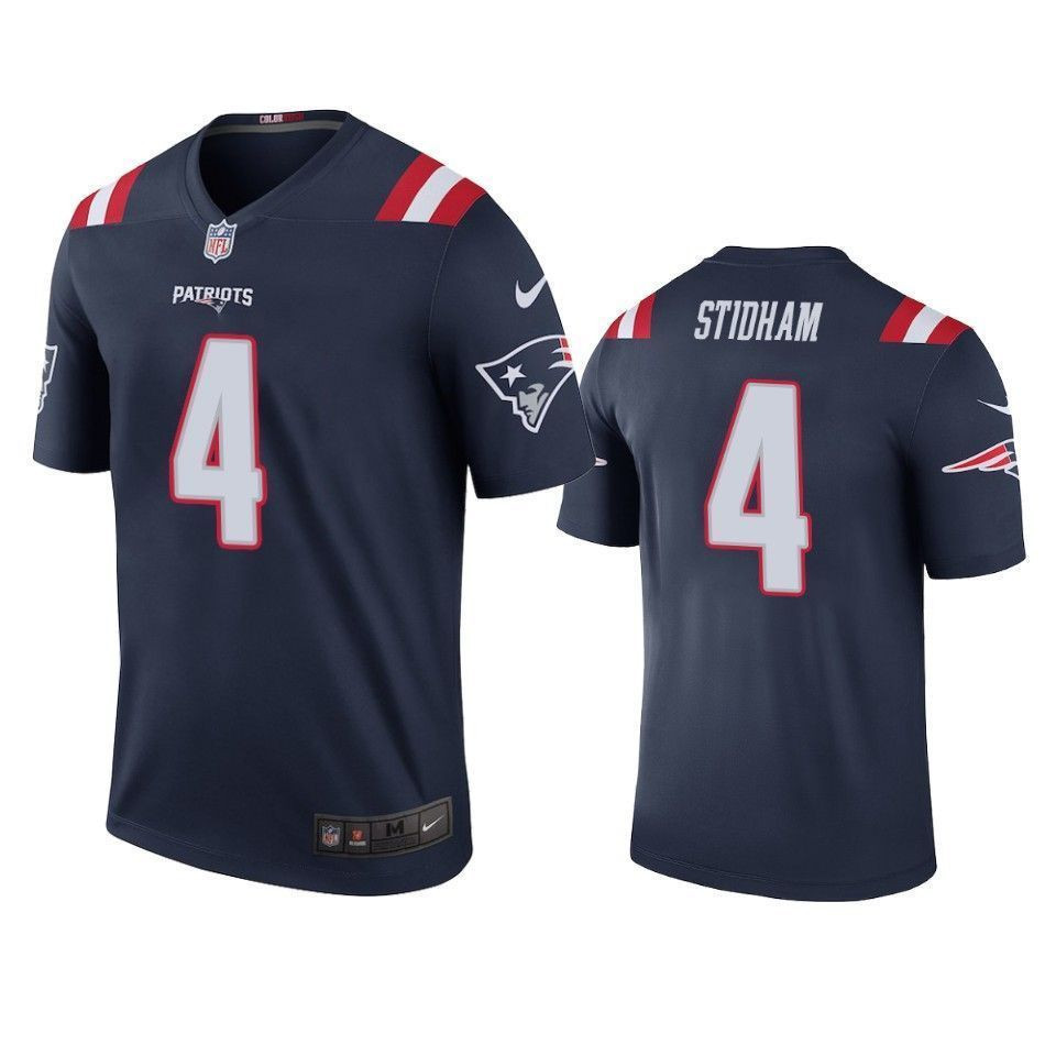 New England Patriots Jarrett Stidham Navy Color Rush Legend 3D Jersey