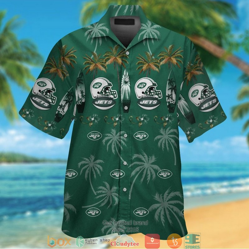 New York Jets Coconut Pattern Hawaiian Shirt