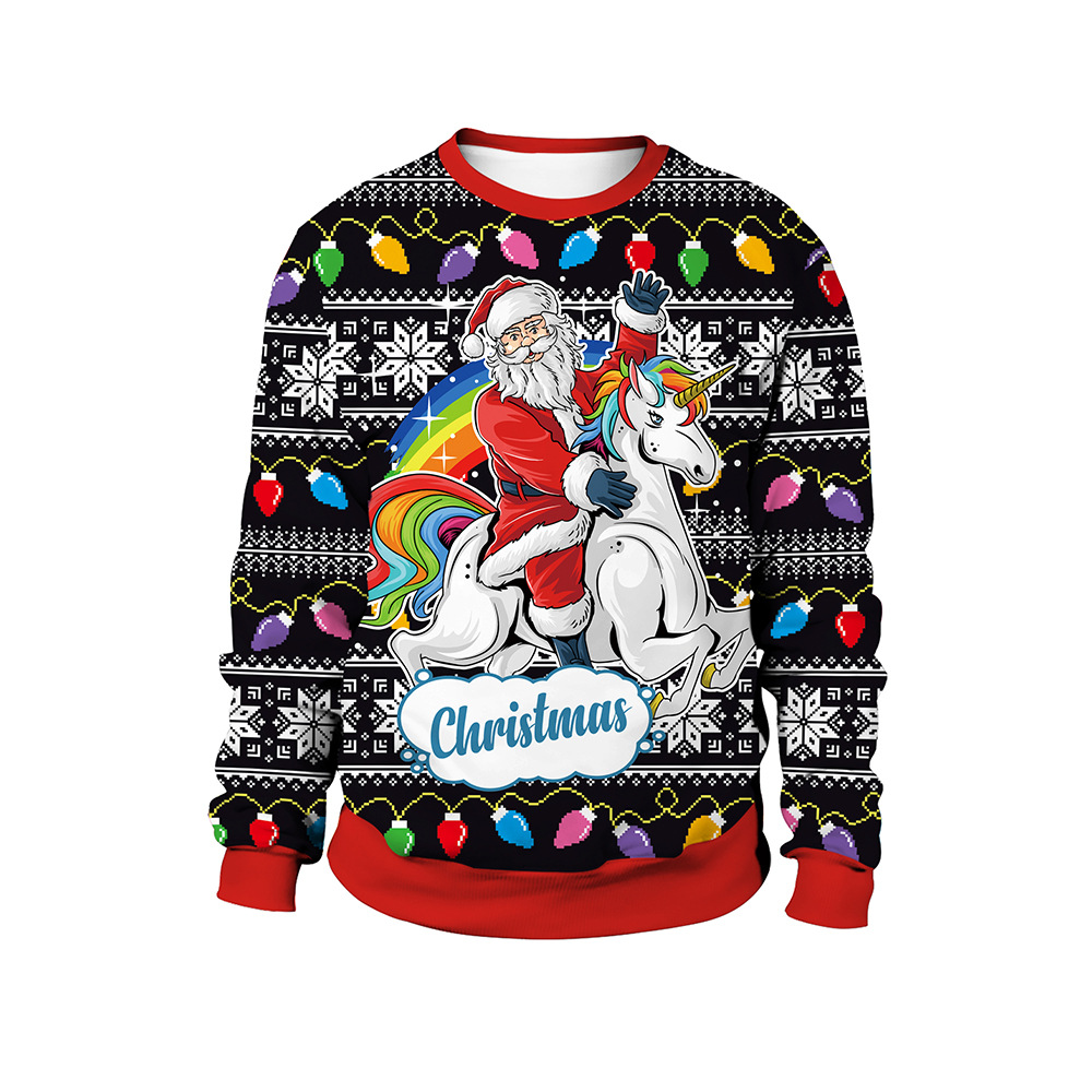 Ugly Christmas Sweater Men Women Santa Snowflake Funny Xmas Sweatshirt Pullover Christmas Jumper Tops Couple Holiday Sweaters alx