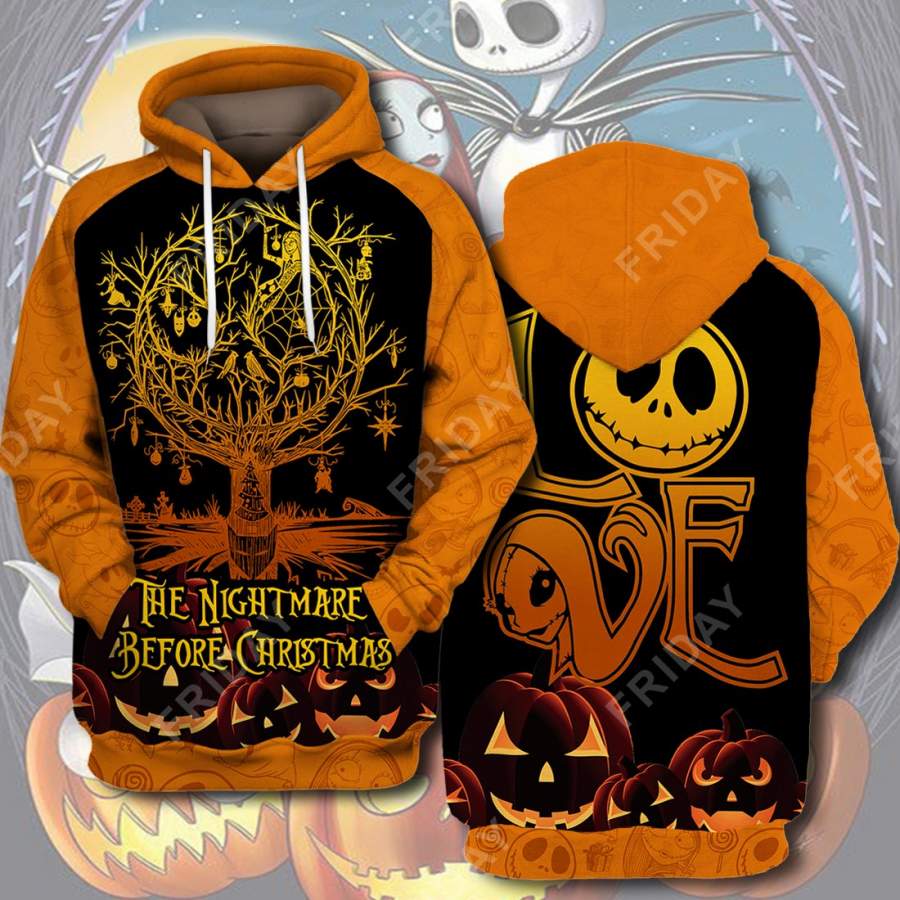 TNBC Nightmare Halloween Tree Love All Over Print Hoodie T-shirt