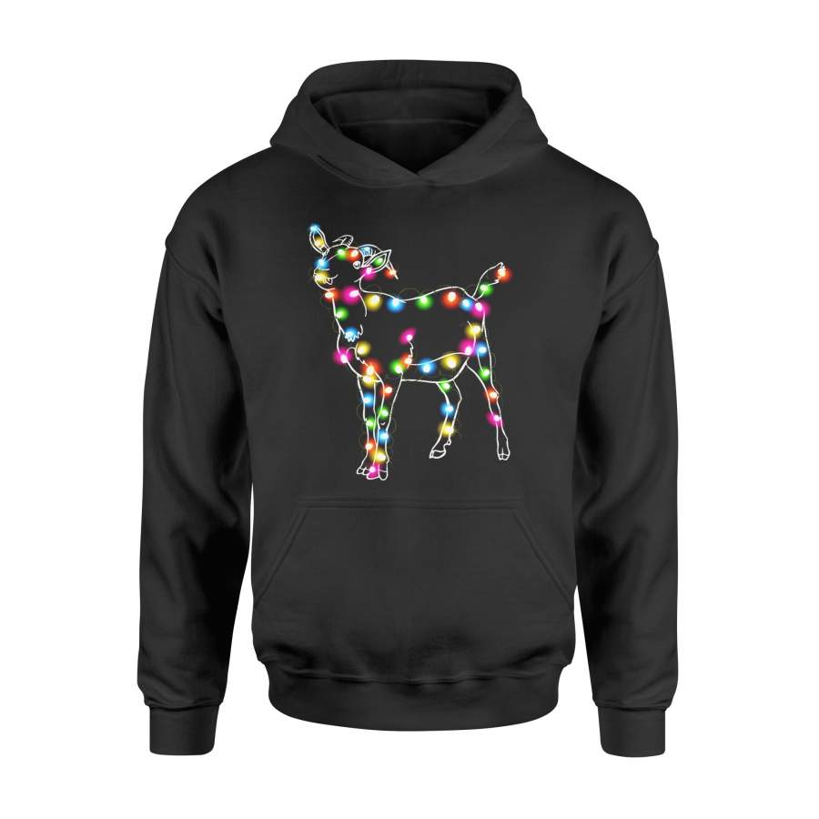 Goat Christmas Light T Shirt – Standard Hoodie