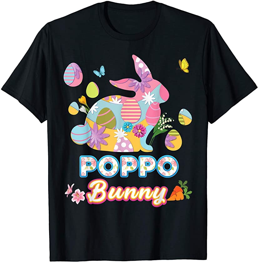 Poppo Bunny Cute Easter Eggs Family Matching Egg Hunt Day T-Shirt