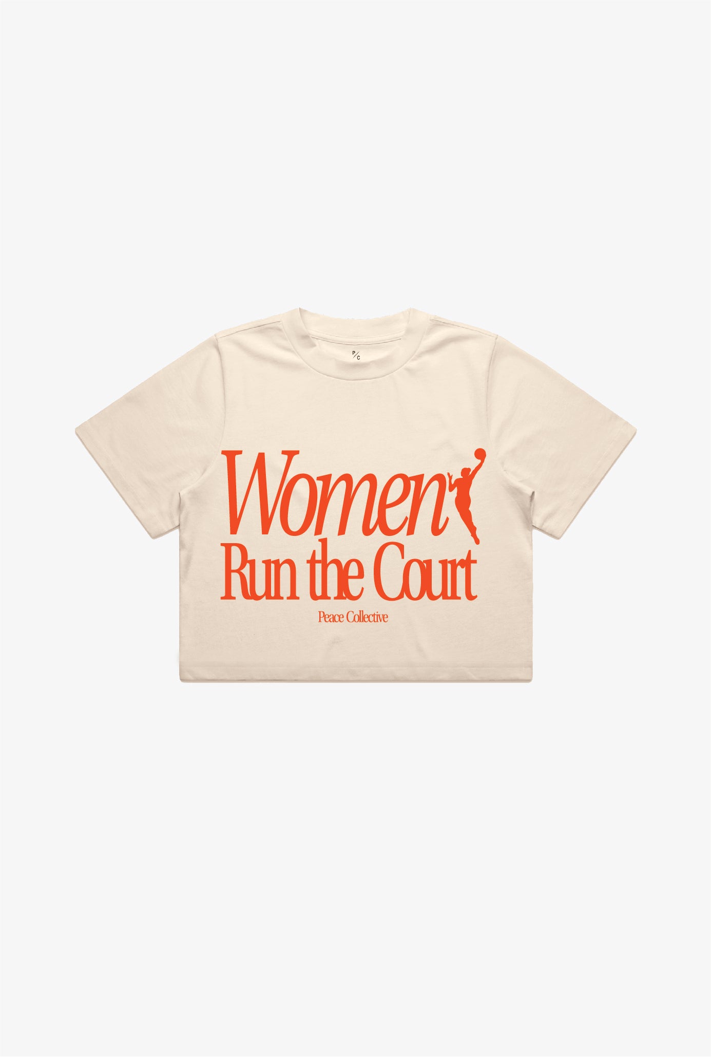 Women Run The Court Cropped Shirt – Ivory