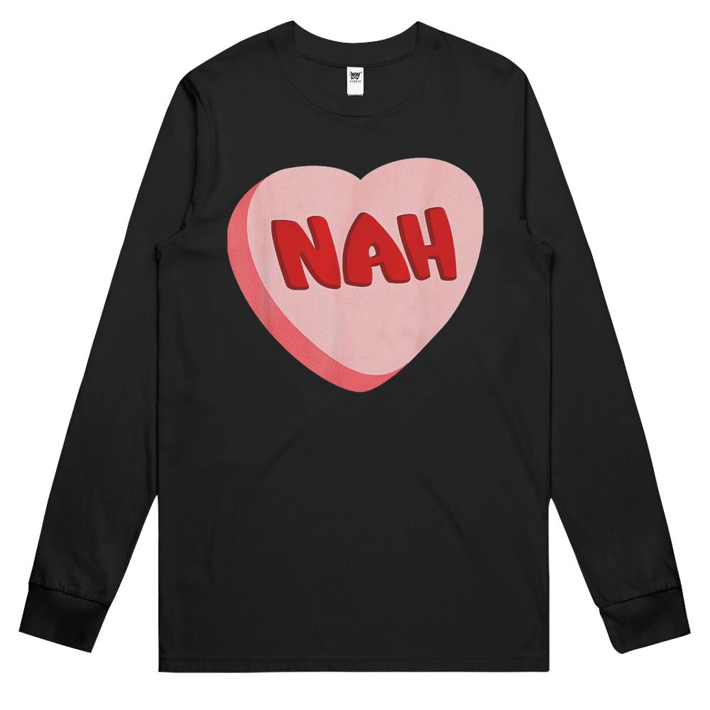 Anti Valentine’S Day Funny Valentine Heart Candy Nah Long Sleeve T Shirts