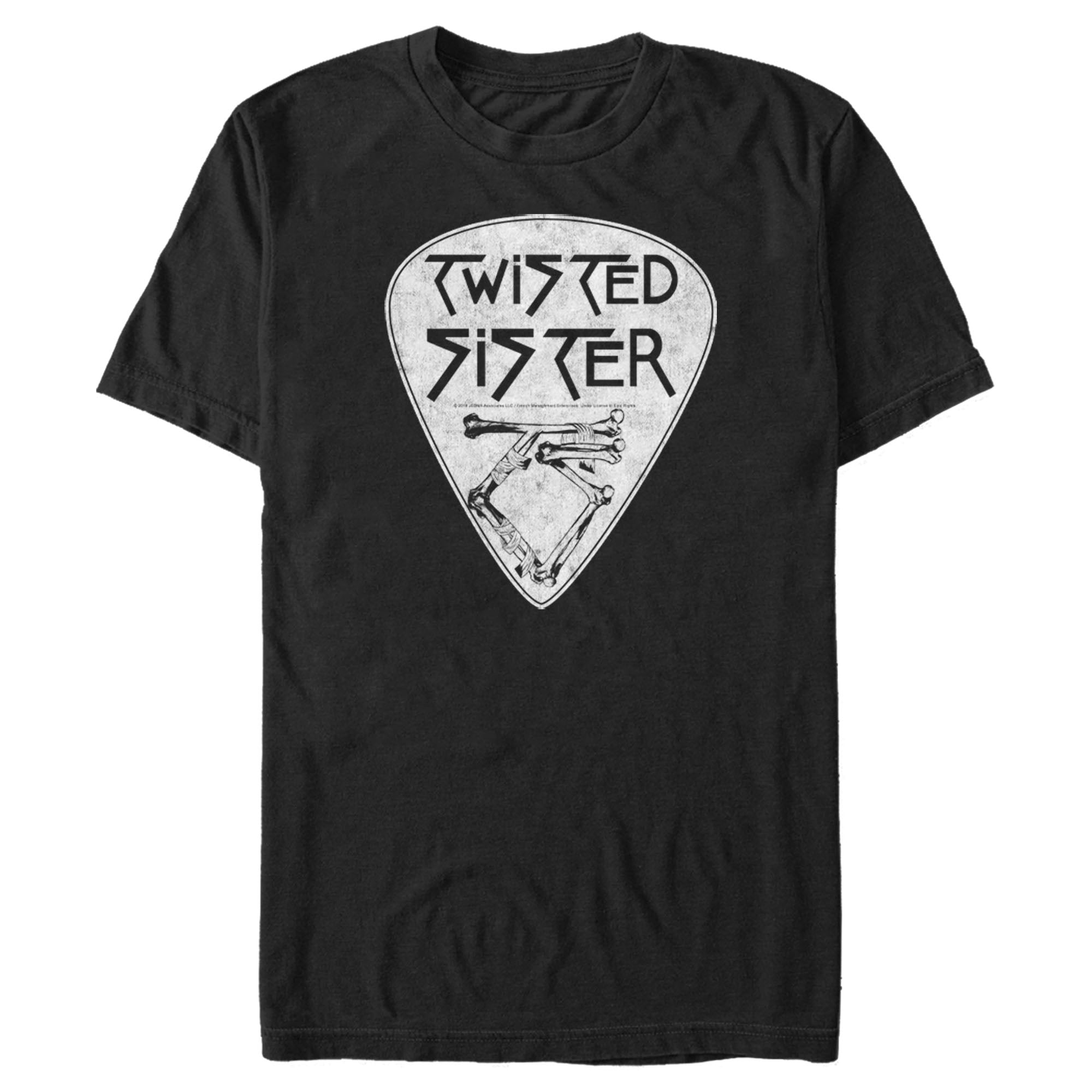 Twisted Sister Men’S Guitar Pick Logo  T-Shirt