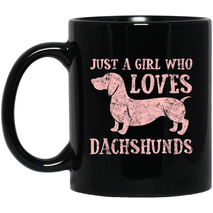 Vintage Dog Girls Women Dachshund Gift Mug