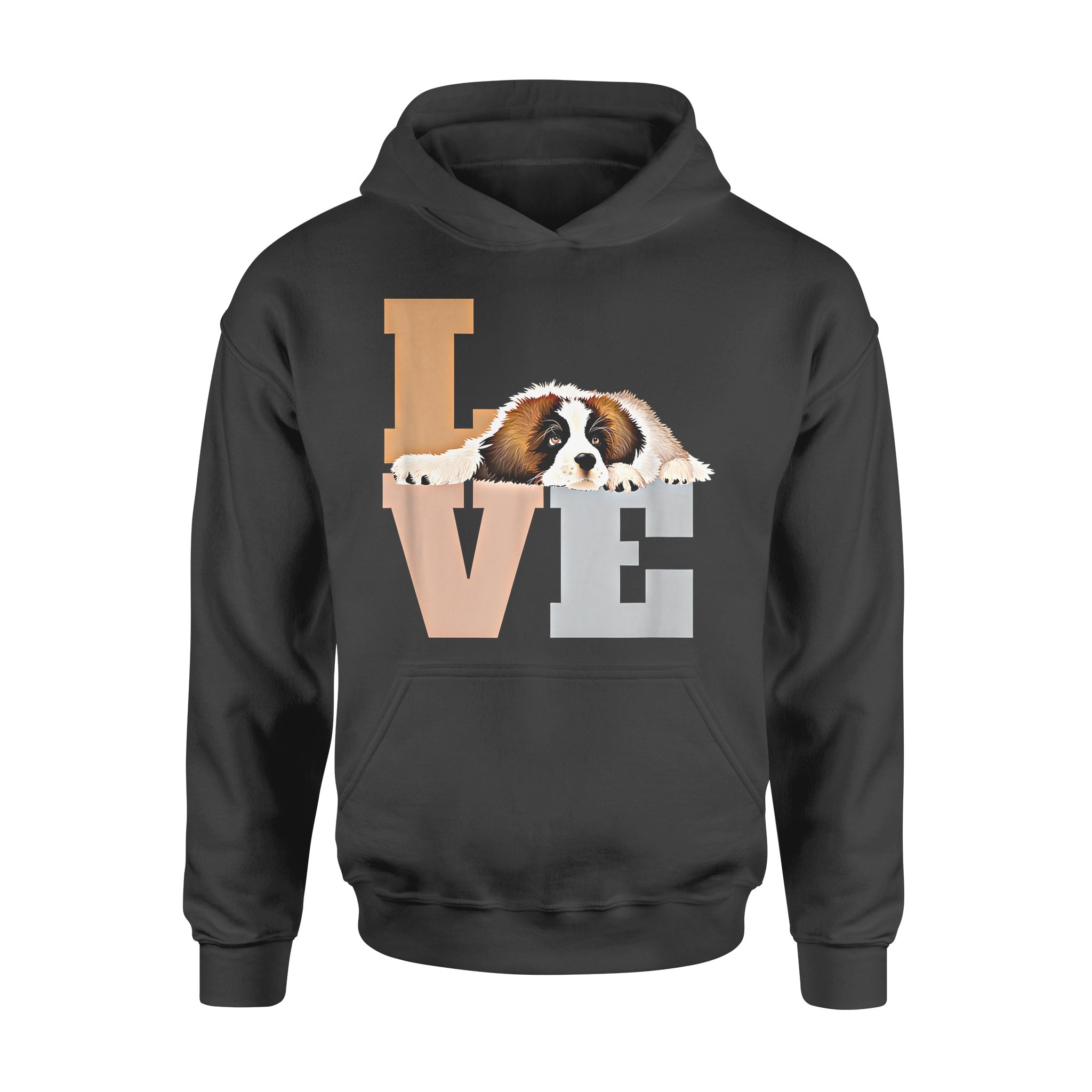 Dog gift idea St Bernard Lazy Puppy Slobbers With Love T-Shirt – Standard Hoodie