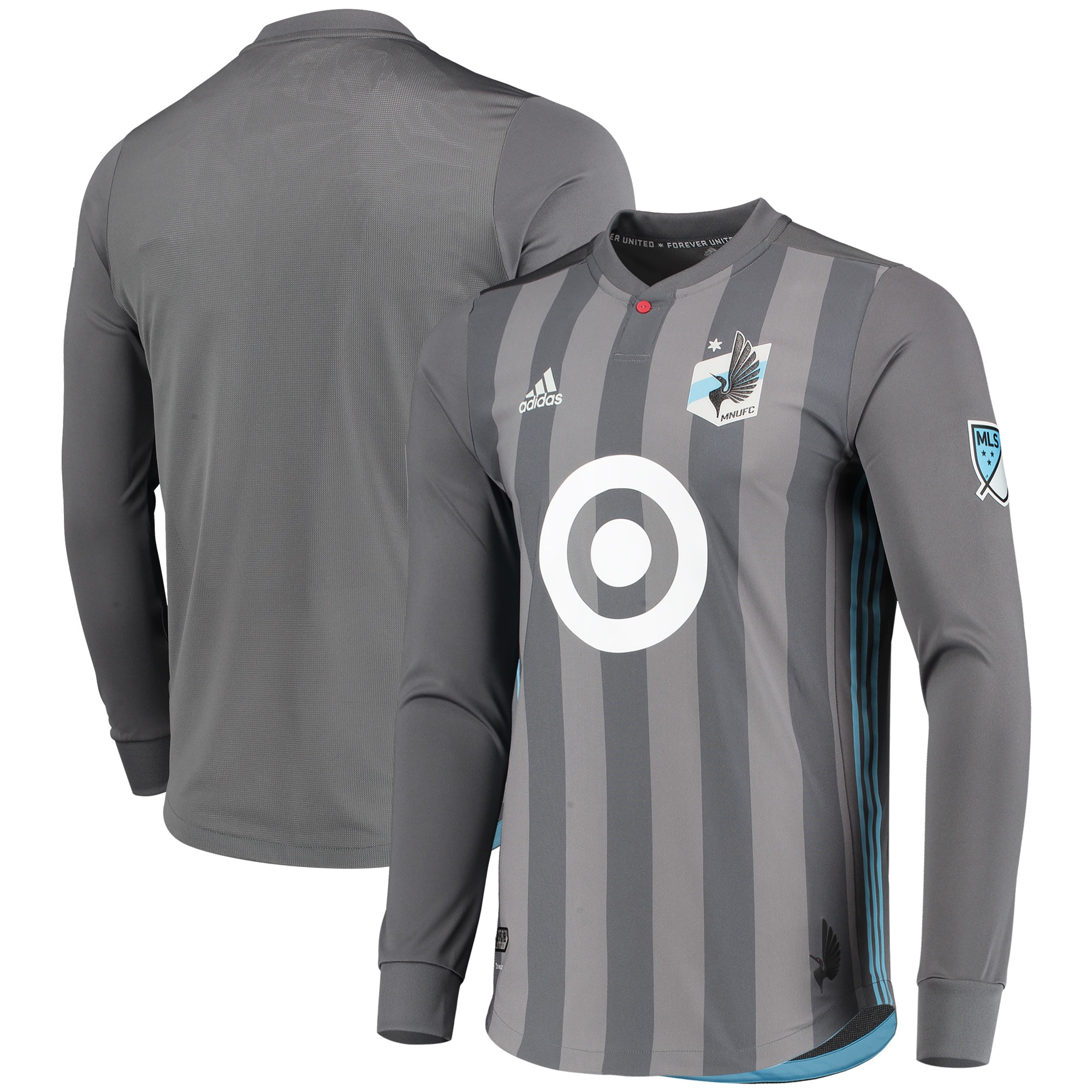 Minnesota United FC 2018/19 Authentic Team Long Sleeve Jersey – Gray