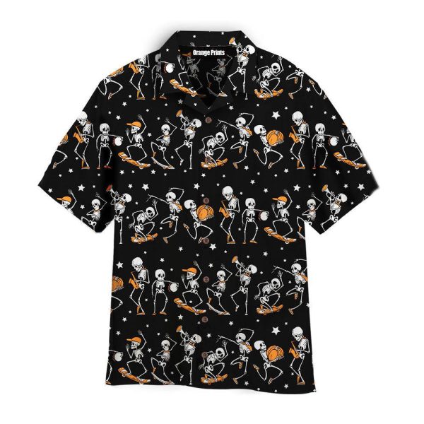 Skeletons Dancing On Halloween Night Hawaii Shirt For Men Women Ha45852