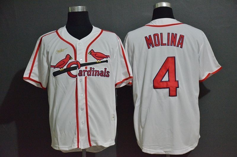 Yadier Molina #4 St Louis Cardinals 2020 MLB White Jersey A2