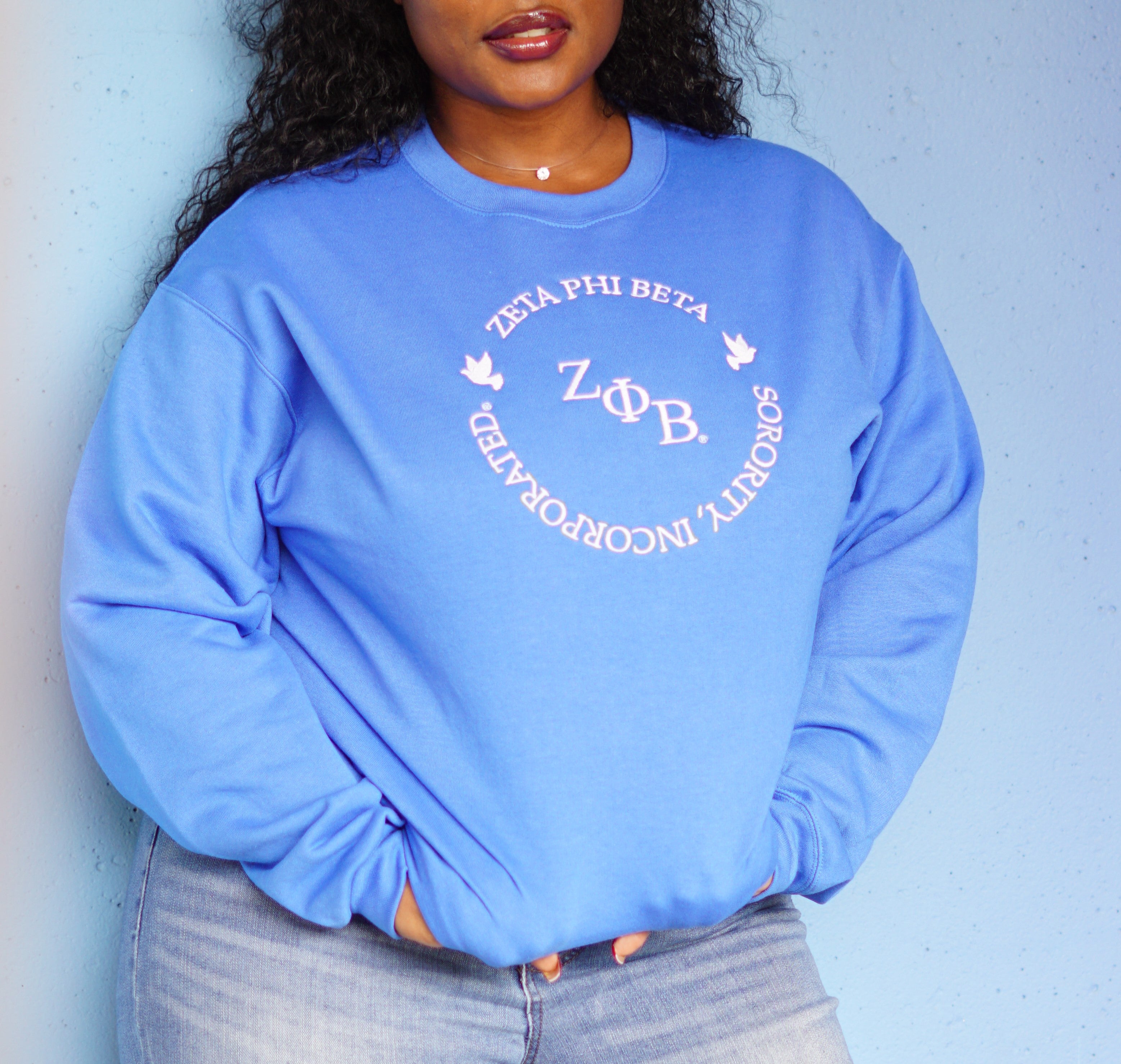 Zeta Phi Beta 360 Degree Crew Neck Sweatshirt