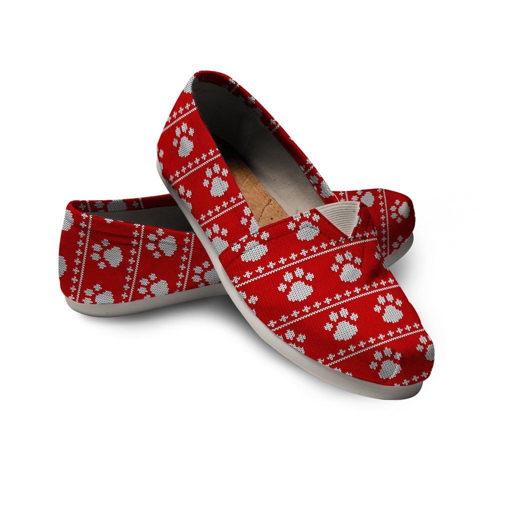 Ugly Christmas Paw Canvas Shoes