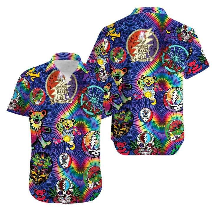 Bears Grateful Dead Tie Die Hawaiian Shirt | Unisex | Adult | Hw3694