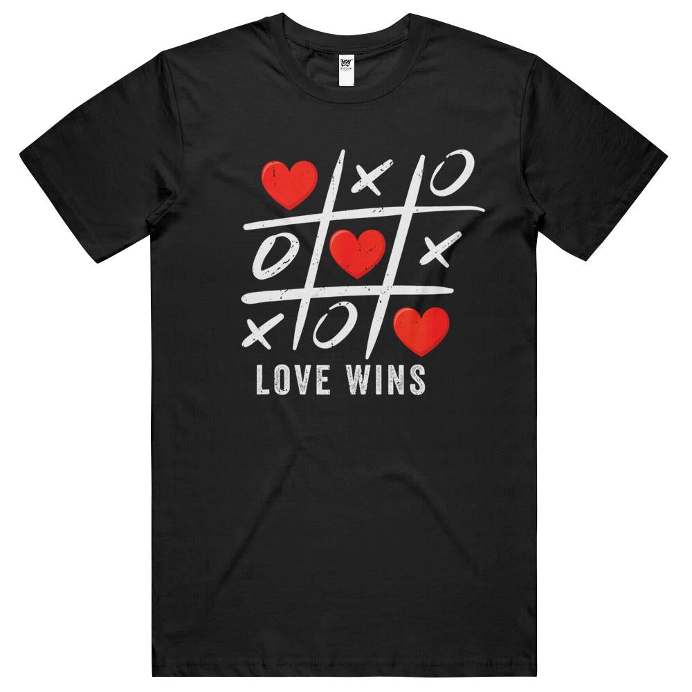 Tic Tac Toe Hearts Love Wins Valentines Day T Shirts