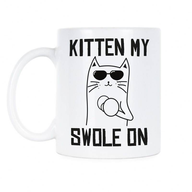 Kitten My Swole On Funny Kitten Coffee Mugs Cats Coffee Mug  11 oz mugs mug