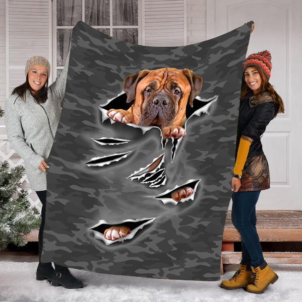 Personalized Dog Gift – Bullmastiff Puppy Scratch For Dog Lovers – Fleece Blanket