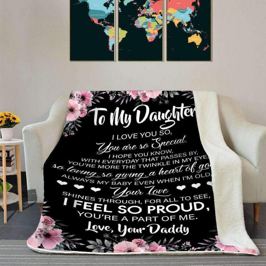 You Are A Part Of Me Daddy Gift For Daughter Blanket