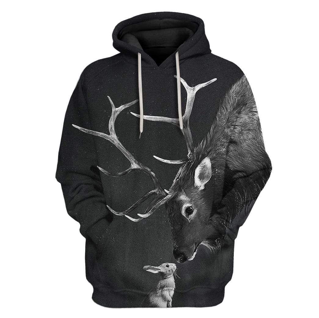 Custom T-shirt – Hoodies Deer With Rabbit