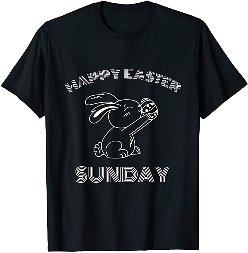 Cute Happy Easter Sunny Bunny Rabbit Easter Egg Drawing T-Shirt