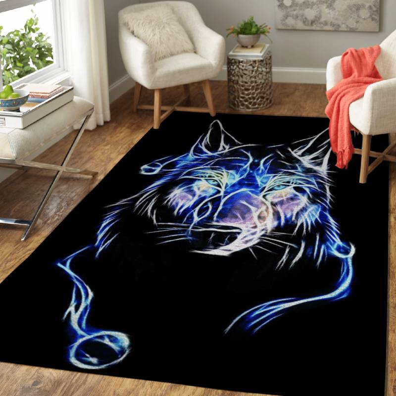 wolf fractal – Animals Area Rug Carpet