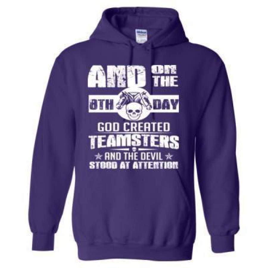 AGR And On The 8th Day God Created Teamsters And The Devil Stood In Attention – Heavy Blend™ Hooded Sweatshirt